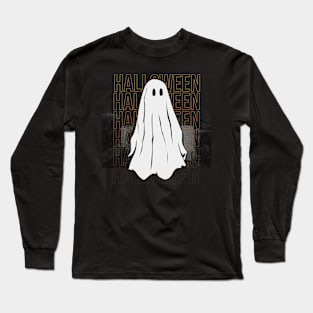 Cute Ghost Creepy House Halloween Long Sleeve T-Shirt